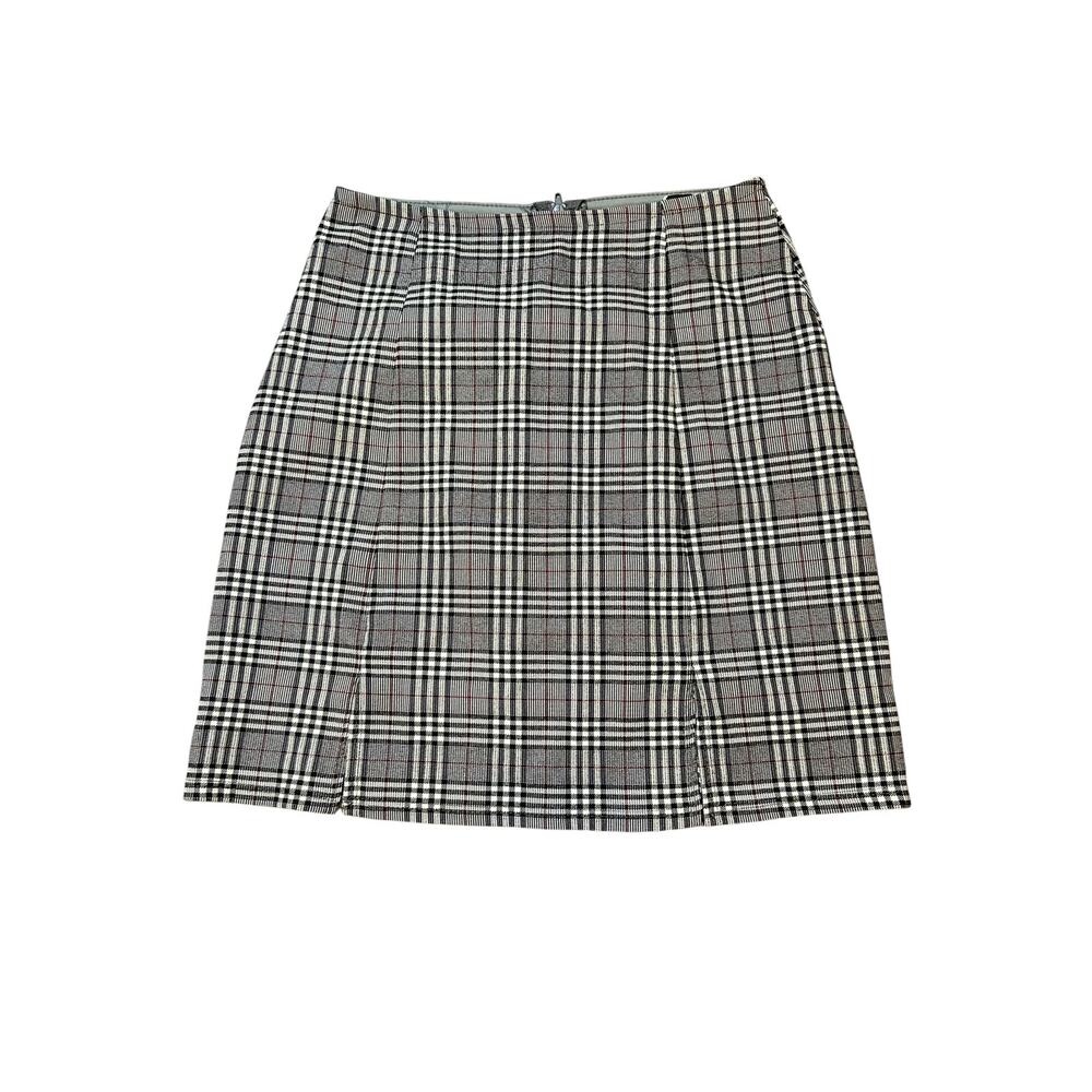 Windsor Y2K Women’s Gray and Black Plaid High Waist Mini Skirt Size Small